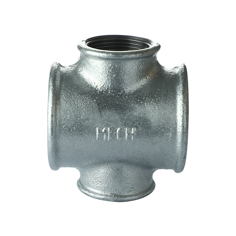 MECH企标圆边玛钢异径四通